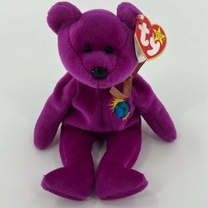 TY The Original Beanie Baby Purple Millenium 1999 Purple/Magenta NWT